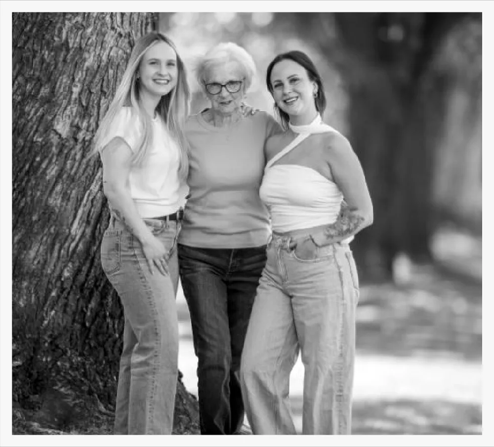 Three generations of women