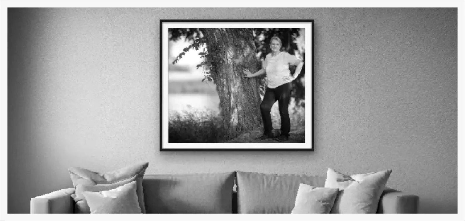 Wall art in a living room