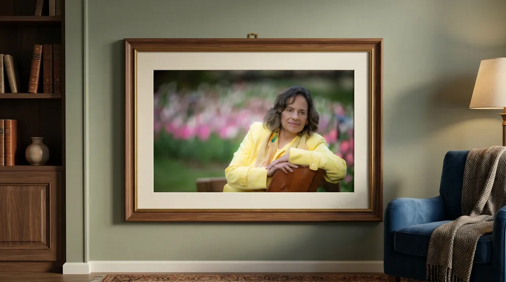 Framed portrait on a wall